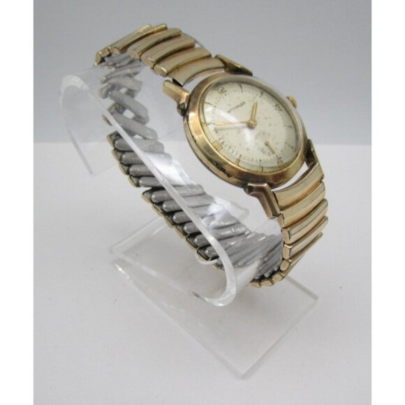 Vtg Men Wittanuer 10k Gold Filed Hand Wind Swiss 32mm Watch (H780) - Picture 9 of 14